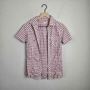 True Religion Plaid Snap Button Front Women’s Pocket Top XS